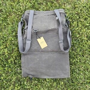 Barebones Harvest and Foraging Gathering Bag Waxed Canvas Slate Gray